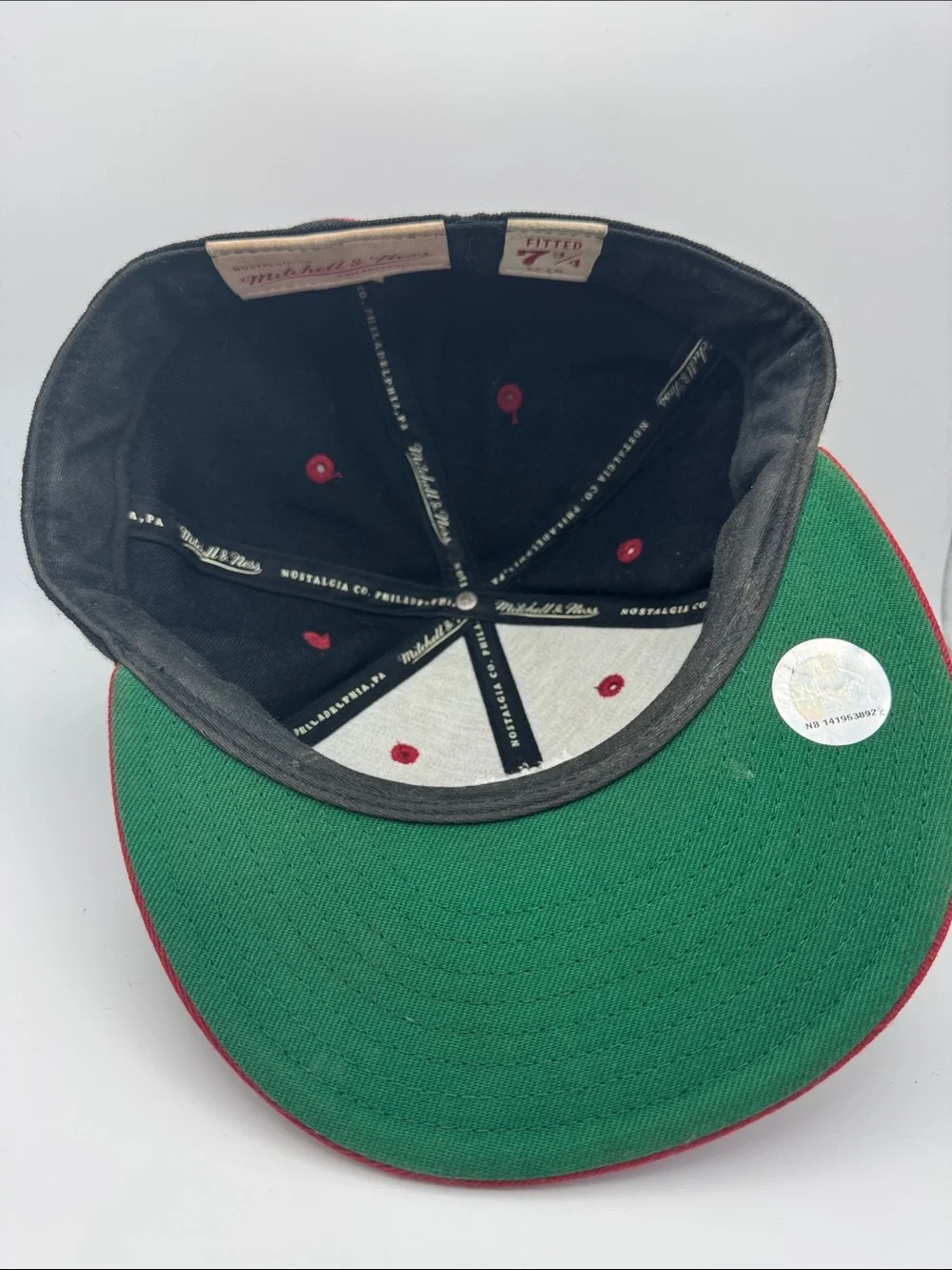 Miami Heat Mitchell & Ness Hardwood Classics Adjustable Snapback Hat Cap 7 3/4